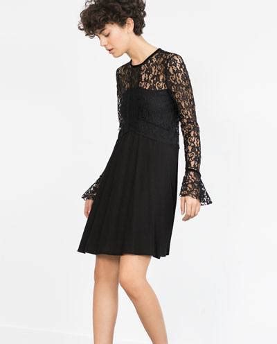 abito di pizzo nero elegante|abiti nero donna zara.